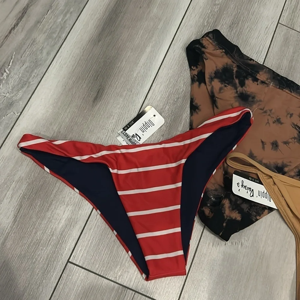 Dippin’ Daisy’s bundle of 3 size medium bikini swim bottoms NWT